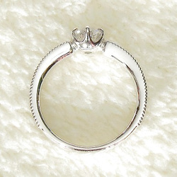 スワロフスキー製キュービック・ジルコニアと、ロジウムメッキされたシルバーの指輪（リングサイズ：10号） 5枚目の画像