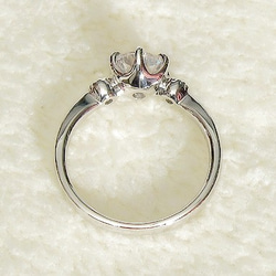 スワロフスキー・ジルコニアの指輪（リングサイズ：10号、ブライダル用のデザイン、キュービックジルコニア、ロジウムメッキ） 9枚目の画像
