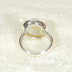 11.85ctルチルクォーツの指輪（リング：10号、メッキはロジウムかK18から選択、針入り水晶、金線入り水晶、ふくりん 10枚目の画像