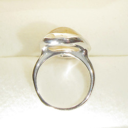 15×11mmルチルクォーツとSV925の指輪（リングサイズ：11.5号、ロジウムの厚メッキ、針入り水晶、金線入り水晶） 5枚目の画像