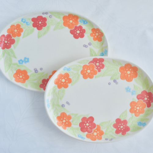 お花模様の耐熱皿19㎝｜ACSONS DAISY DALE | 土井見世 古道具店