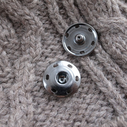 スナップボタン縫い付けタイプ　メタル(金属)スナップボタン ＃ASP0001 30mm C/#BN ブラック5個セット 1枚目の画像