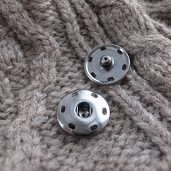 スナップボタン縫い付けタイプ　メタル(金属)スナップボタン ＃ASP0001 30mm C/#BN ブラック5個セット 2枚目の画像