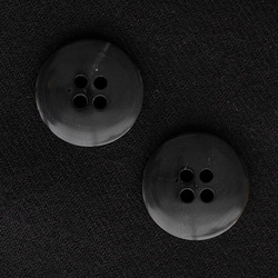 【ラフ加工デザイン】 水牛ボタン ＃BT269 4穴25mm C/#BK　ブラック　黒 5個セット 3枚目の画像