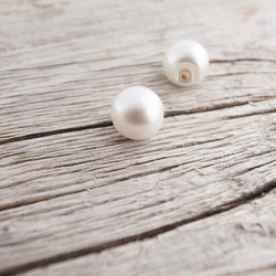 簡約設計珍珠鈕扣#484 1孔10mm C/#WHITE珍珠白**30顆** 第2張的照片