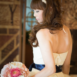 アンティーク風　パールのお花ヘッドドレス・ネックレス 4枚目の画像