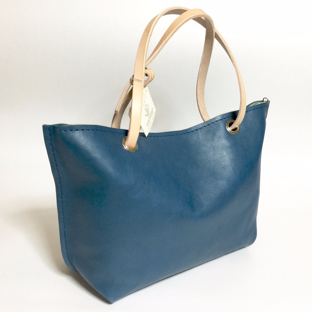 カナルライフ トート ブルー レザー