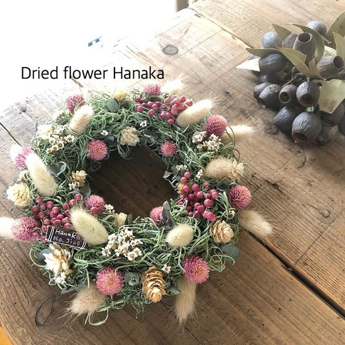 千日紅のハートフルリース リース ドライフラワー花香 通販
