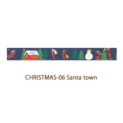 在庫2セット！『 Santa town　クリスマス柄　マスキングテープ』～2個セット～ 2枚目の画像