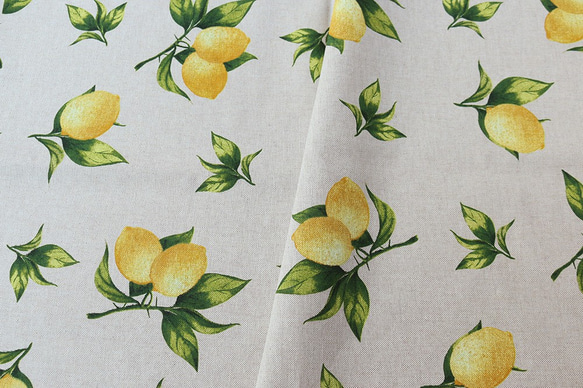 新柄入荷！ヨーロッパ輸入『B&B FABRICS　レモン生地　140㎝巾』～50㎝単位でカット～ 3枚目の画像