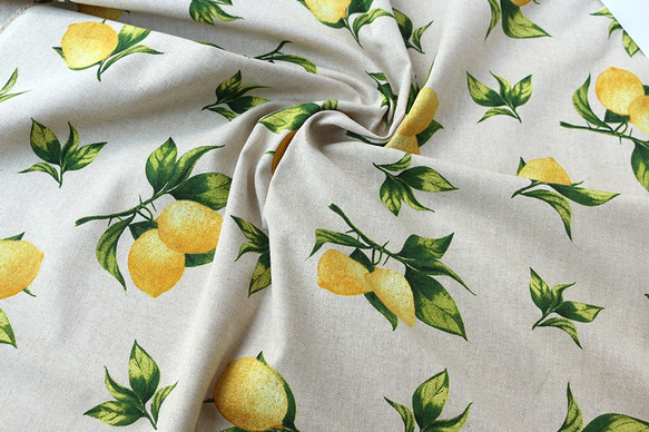 新柄入荷！ヨーロッパ輸入『B&B FABRICS　レモン生地　140㎝巾』～50㎝単位でカット～ 4枚目の画像