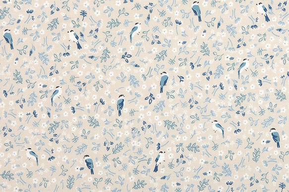 新入荷！『 Wander about forest - titmouse　青い鳥』～50cm単位でカット～ 5枚目の画像