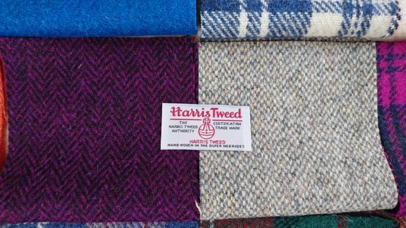 お洒落な冬支度に『Harris Tweed 　ハリス・ツイード　アップルグリーン』～ラベル1枚付き 48㎝単位でカット～ 7枚目の画像