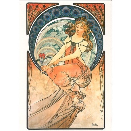 【額装済み】ミュシャ(MUCHA)ポスター２枚セット Alfons Mucha（アルフォンス ミュシャ） 芸術：音楽 アート