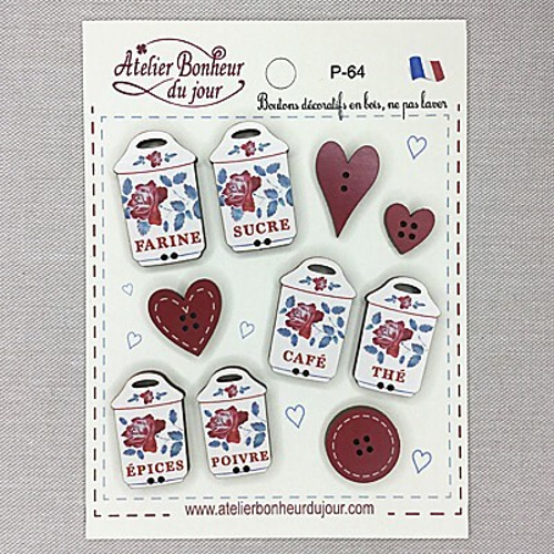 新商品！フランス製！『木製ボタンセット アトリエ ボヌール ドゥ 