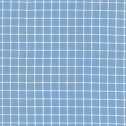 水色 チェック柄 カットクロス『Moda モダ ON THE FARM 水色チェック柄』～52