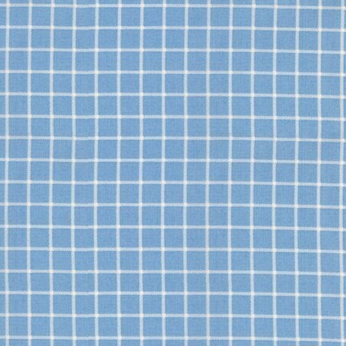 水色チェック、紫色チェック 2つまとめ カットクロス『Moda モダ ON THE FARM 水色チェック柄』～52