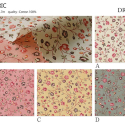 新商品！KEI FABRIC　小さな花柄　Cーイエロー』～50㎝単位でカット～ 5枚目の画像