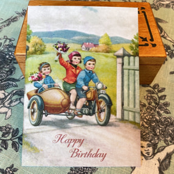 新柄入荷！『ドイツ直輸入 HappyBirthday　お誕生日おめでとう！　３人の子どもたち』 ～同柄2枚セット～ 4枚目の画像