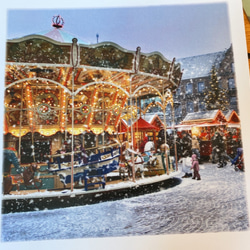 新柄入荷！クリスマスカード『インスタントカメラデザイン　雪の中のMerry　Christmas！』 ～同柄2枚セット～ 2枚目の画像