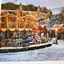 新柄入荷！クリスマスカード『インスタントカメラデザイン　雪の中のMerry　Christmas！』 ～同柄2枚セット～ 4枚目の画像