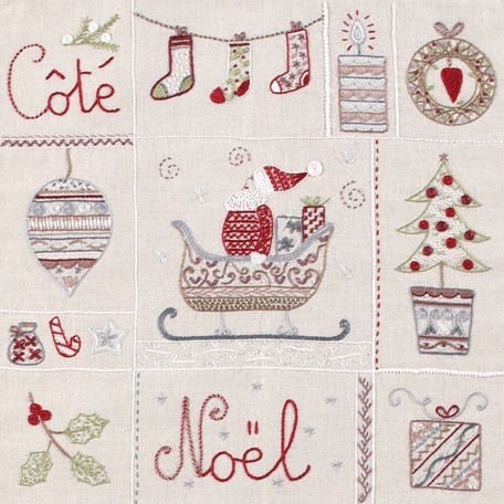 新入荷！ギフトにも！クリスマス柄！『【フランス製刺しゅうキット】COTE NOEL（ノエル）』