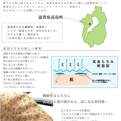 夏仕様にぴったり！日本製『滋賀県高島市が誇る伝統的な織物　高島ちぢみ　花柄Bー水色』～50㎝単位でカット～ 7枚目の画像