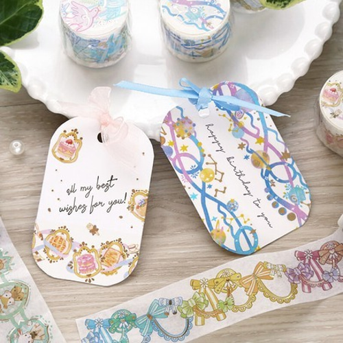 No.002】海外 マスキングテープ 切り売り 1ループ レース リボン No