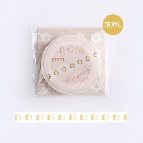 新商品！『BGM マスキングテープ “箔押し”5mm「ゴールド・花