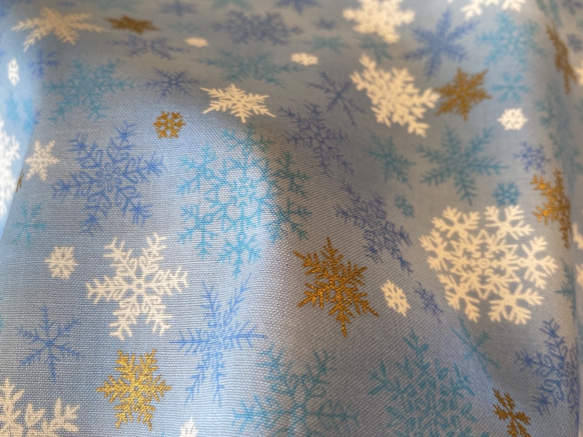 クリスマス生地3色セット！『Christmas Collection  雪の結晶』～30×52㎝カット済み～ 4枚目の画像