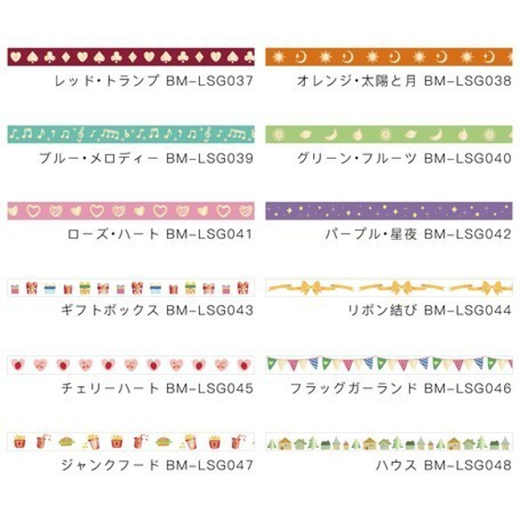 新商品！『BGM マスキングテープ “箔押し”5mm　ギフトボックス』～5mm×5m巻き　２個セット～ 5枚目の画像