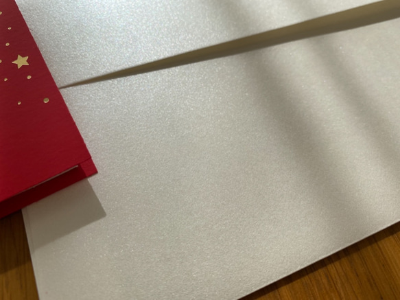 再入荷！イタリア製　大人のクリスマスカード『エンボス加工　きらきら箔押し　クリスマスツリー』～中紙付き～ 7枚目の画像