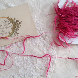 ちょこっとずつをセットに♪　イタリア製フリンジ糸と、ふわふわモヘア糸～2つセット～ 3枚目の画像