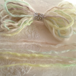 ちょこっとずつをセットに♪　毛糸2つセット～イタリア製　ミドリの毛糸、ふわふわグラデーション毛糸～ 4枚目の画像