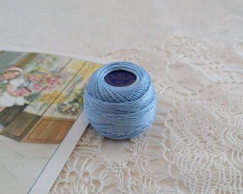 DMC SPECIAL DENTELLES-スペシャルダンテル 80番 レース糸～800 薄水色