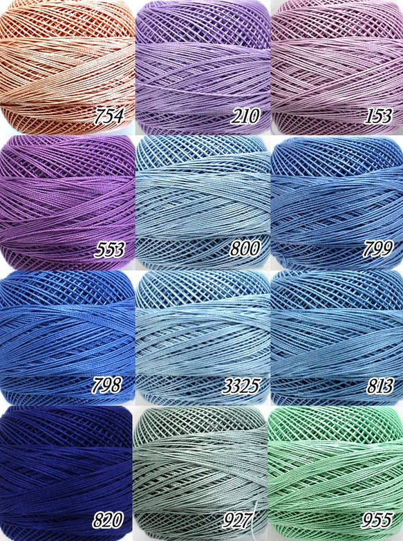 DMC SPECIAL DENTELLES-スペシャルダンテル 80番 レース糸～800　薄水色～ 5枚目の画像