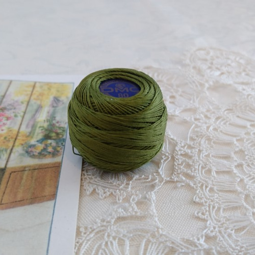 DMC SPECIAL DENTELLES-スペシャルダンテル 80番 レース糸～469 モス