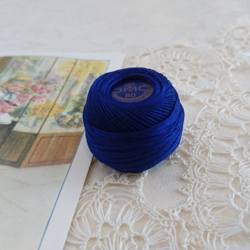 DMC SPECIAL DENTELLES-スペシャルダンテル 80番 レース糸～820 ブルー
