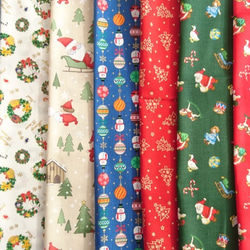 キッズにお勧め♪『可愛い絵柄のクリスマス布地♪』　～カットクロス8枚セット⑩～ 2枚目の画像