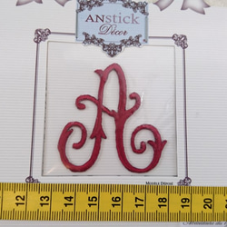 再入荷！フランス製『"Anstick Decor"アンスティック・デコール　刺しゅう飾り　〜レッドＡ～』 3枚目の画像