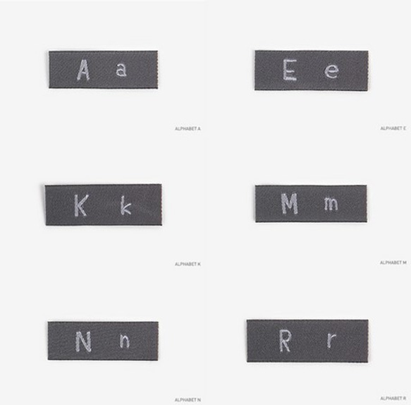 アルファベット　A！『 オリジナルアイテムに♪刺繍タグ　アルファベット　A』～10枚セット～ 5枚目の画像