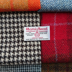 スコットランド伝統の毛織物！ ！『憧れのハリスツイードウールのカットクロス 12種類アソートMセット～ラベル1枚付き～ 2枚目の画像