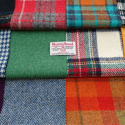 スコットランド伝統の毛織物！ ！『憧れのハリスツイードウールのカットクロス 12種類アソートＮセット～ラベル1枚付き～ 1枚目の画像