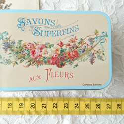 新商品！フランス製『アンティーク調のお洒落なプチ缶ボックス～バラ花柄～』 2枚目の画像