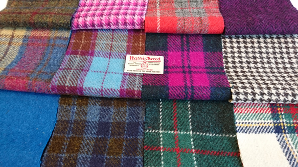 スコットランド伝統の毛織物！ 『憧れのハリスツイードウールのカットクロス 12種類アソートPセット～ラベル1枚付き～ 3枚目の画像