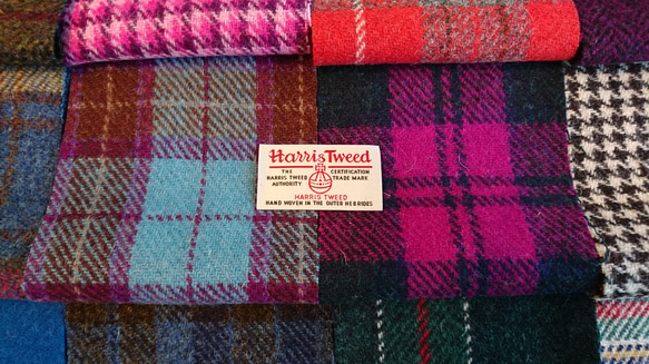 スコットランド伝統の毛織物！ 『憧れのハリスツイードウールのカットクロス 12種類アソートPセット～ラベル1枚付き～ 2枚目の画像