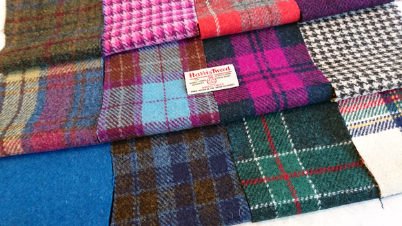 スコットランド伝統の毛織物！ 『憧れのハリスツイードウールのカットクロス 12種類アソートPセット～ラベル1枚付き～ 4枚目の画像