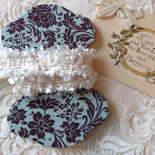 フランス アンティーク☆カルトナージュ 布箱 フレンチファブリック