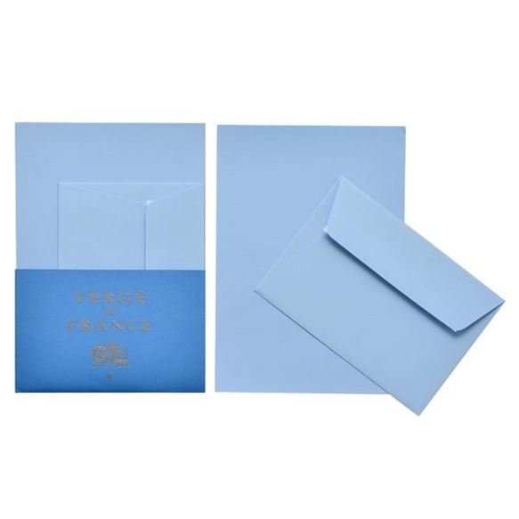 『G.ラロ　ヴェルジェ・ド・フランス　便箋封筒セット♪』〜ブルー〜 1枚目の画像