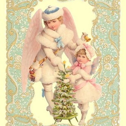 再入荷！人気！お洒落なクリスマスカード！『ヴィクトリアン クリスマス ポストカード』～同柄3枚セット～ 1枚目の画像